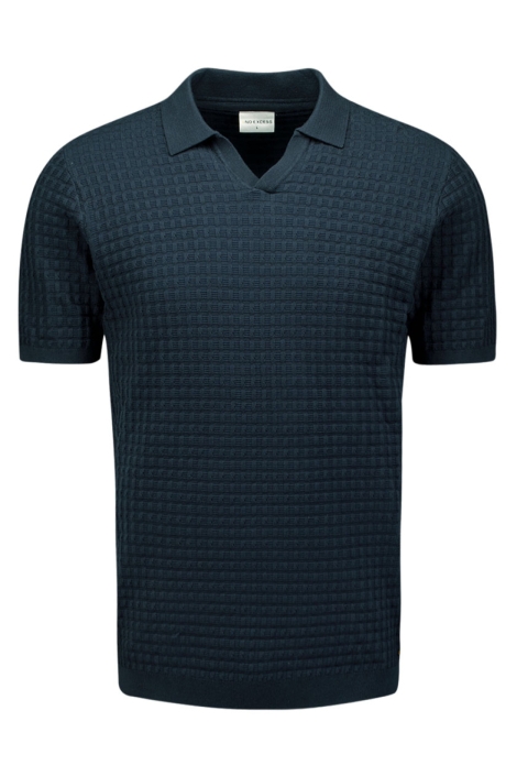 NO-EXCESS pullover short sleeve polo v solid